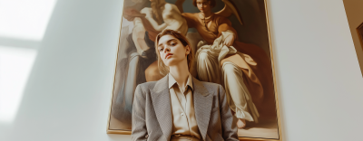 Scandinavian Woman in Museum