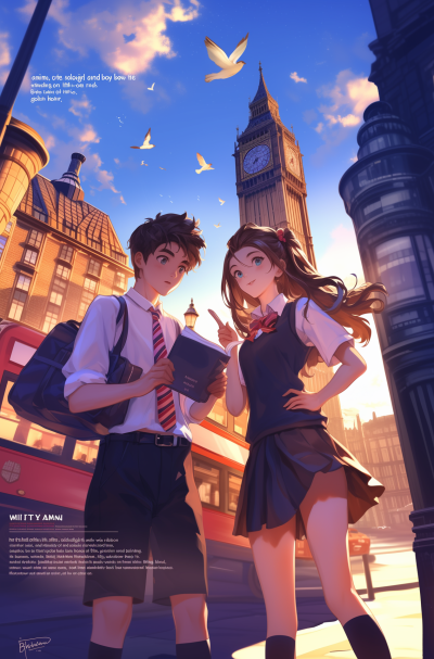 Cute School Duo in London