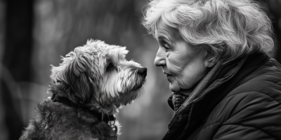 Old Lady with Dog