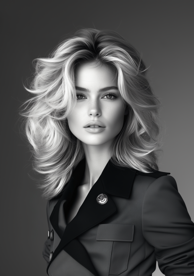 Elegant Black and White Headshot