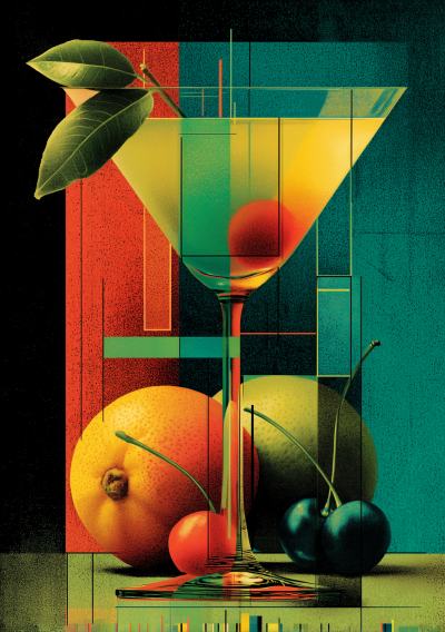 Martini Cocktail Poster