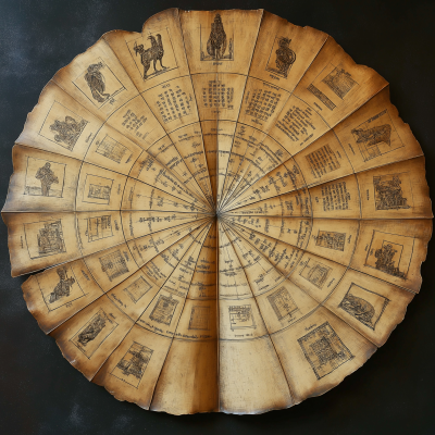 Traditional Indian Horascope on Leaf