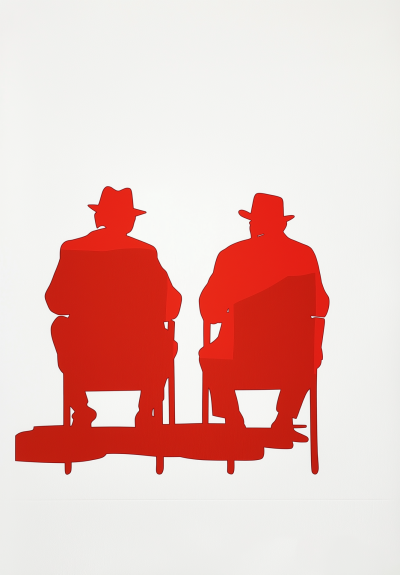 Elderly Gentlemen Playing Cards