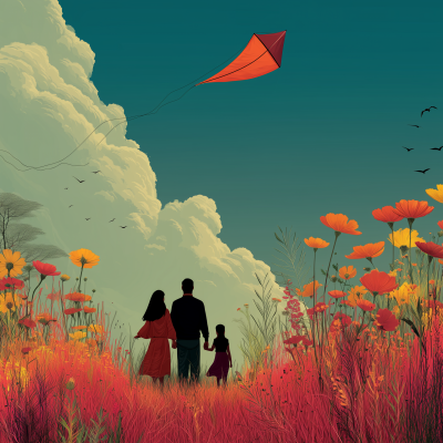 Family Kite Flying