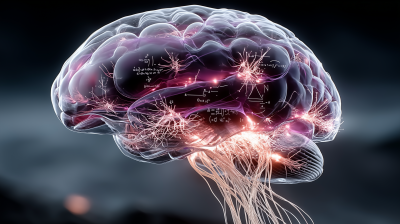 Holographic Brain Silhouette