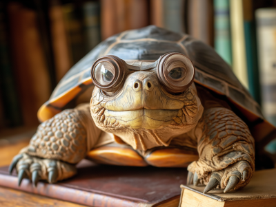Wise Scholarly Turtle