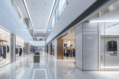 Young Clothing Store in Mall