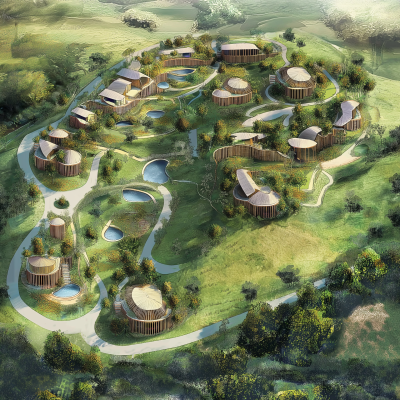 Hill Resort Architectural Render