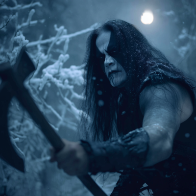 Mystical Warrior in the Moonlight