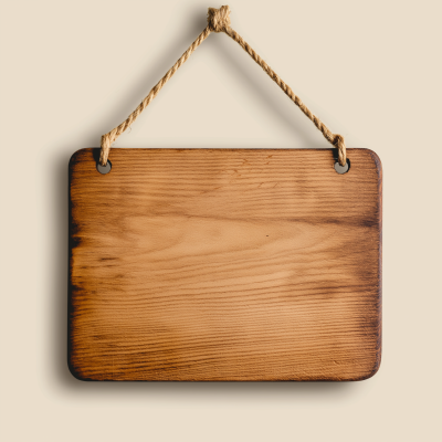 Minimalist Wooden Sign Sticker
