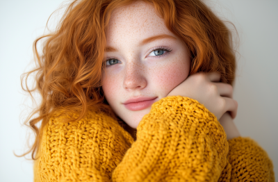 Young Woman in Yellow Sweater