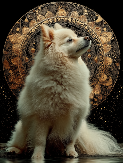 Dreamscape with Pomeranian