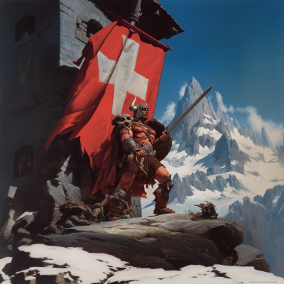 Warrior Storming the Castle