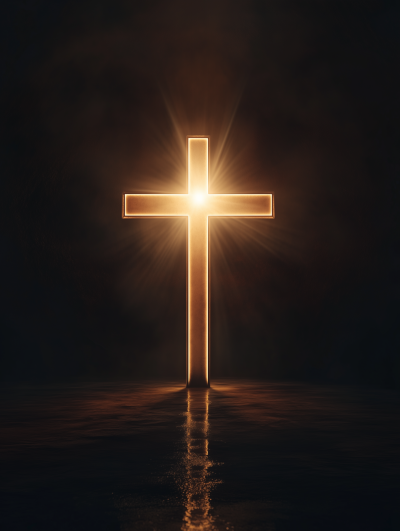 Glowing White Cross