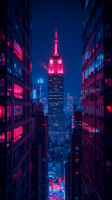 Vivid Night in New York City