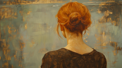 Ginger Woman at Army Base