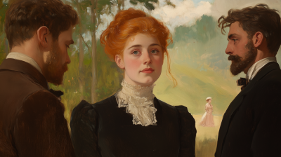 Thoughtful Ginger Woman