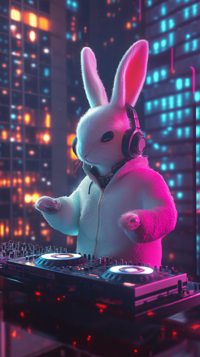 Rabbit DJ in Space