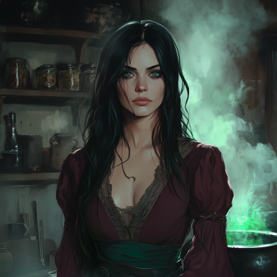 Demure Female Sorceress
