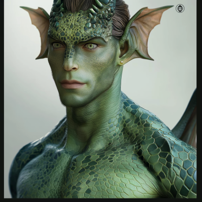 Humanoid with Green Skin