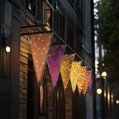 Interactive Textile Flags and LEDs