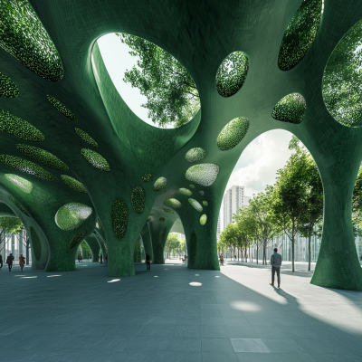 Green Minimalist Pavilion