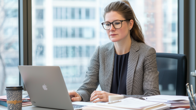Focused Businesswoman at Work