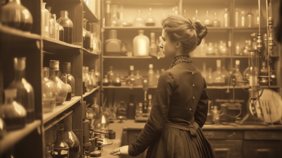 Vintage Scientist in Laboratory