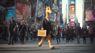 Giraffe in Suit