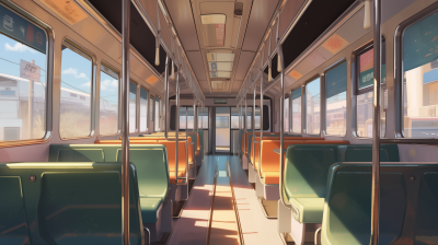 Interior View of a School Bus