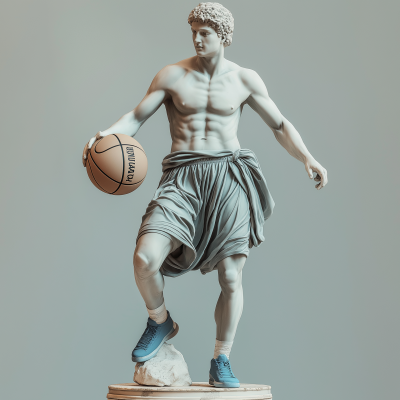Greek Statue Playing Basketball