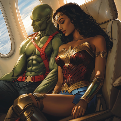Superheroes on a Plane