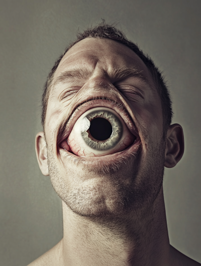 A man with an eye