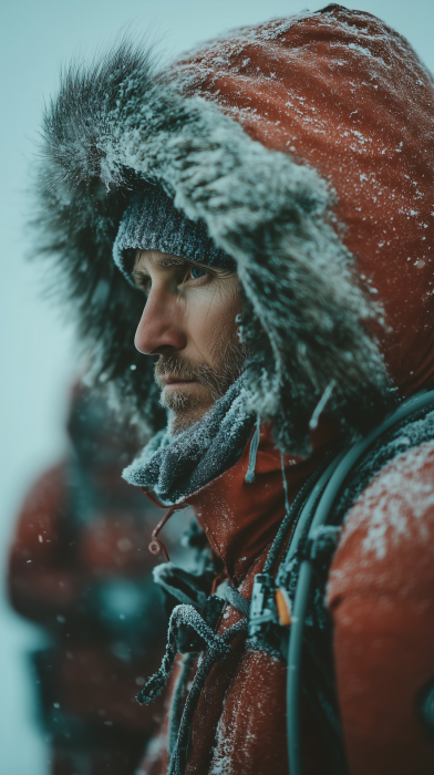Explorer in Antarctica