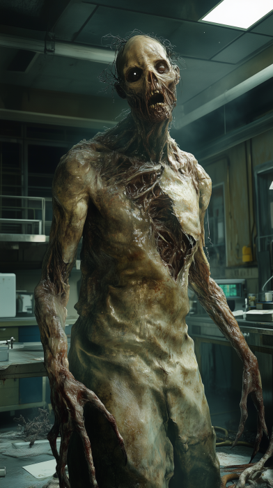 grotesque lab technician