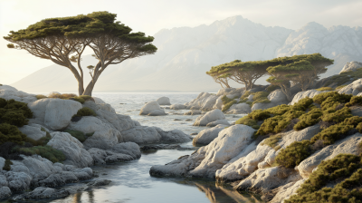 Neutral Abstract Landscape