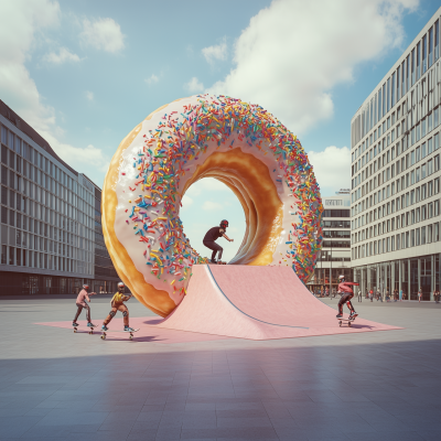 Donut Halfpipe Skating