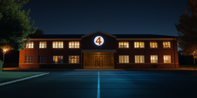 Countdown Projection on School