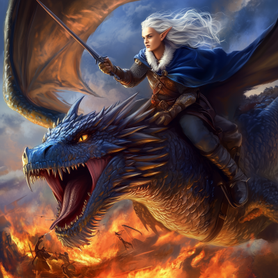 Elven Boy on Dragon