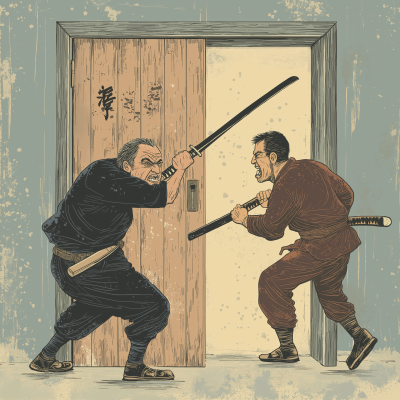 Confrontation at the Door