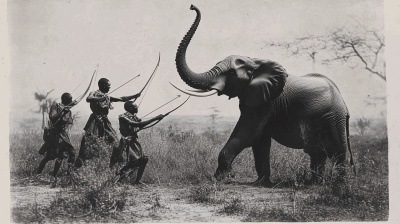 African Elephant Hunters in the 1850s
