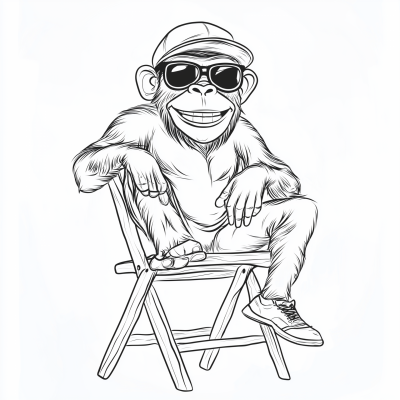 Smiling Monkey Illustration