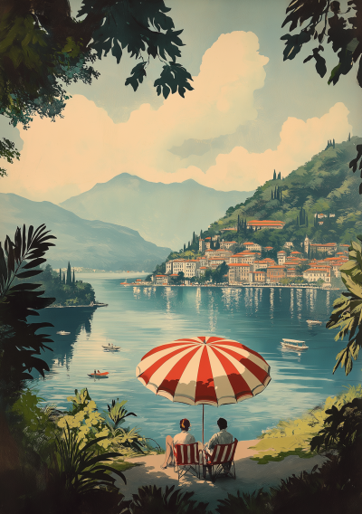 Vintage Lake Como Poster