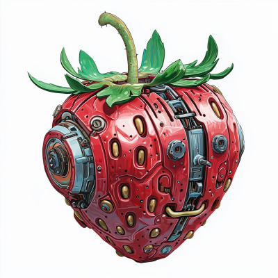 Hyper Realistic Mechanical Strawberry