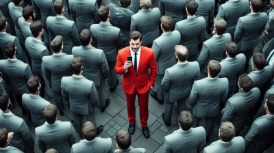 Businessman in Red Suit