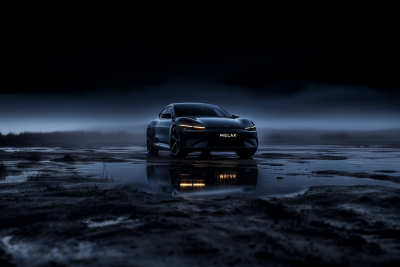 Electric SUV in Dark Setting