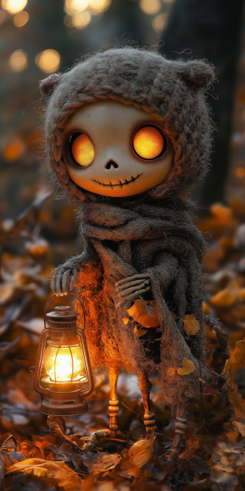 Cute Skeleton in Forest