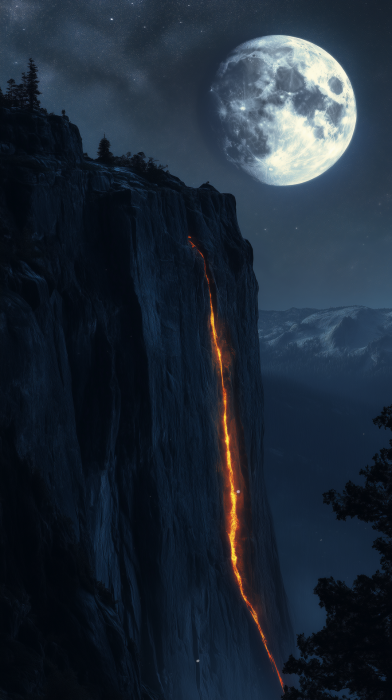 Lava Under the Full Moon