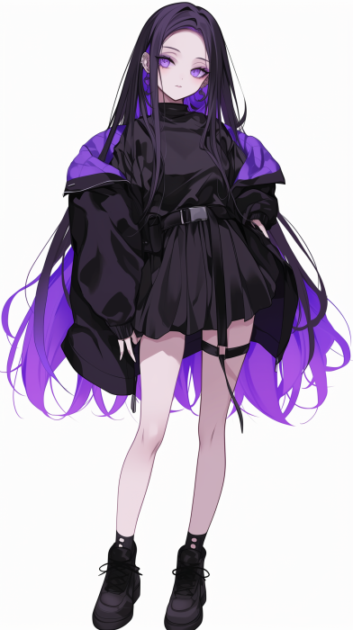 Teenage Girl with Black Hair