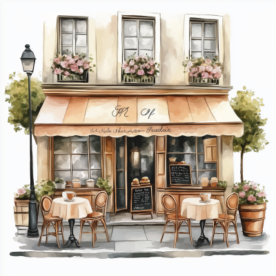 Parisian Cafe Doodles